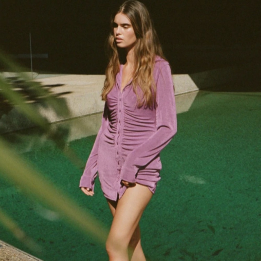 With Jean Purple Andy Dress